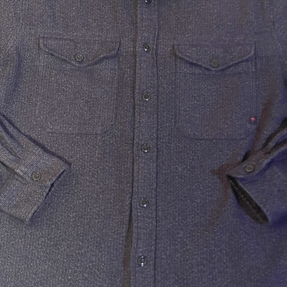 Huckberry Relwen Soft Brushed Utility Workshirt in Navy Tweed  Mens 2XL Rugged - Picture 2 of 6